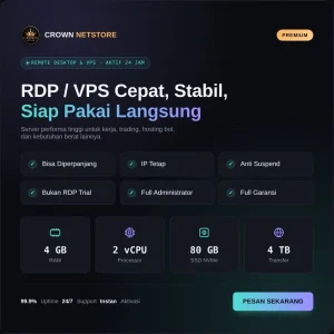 RDP / VPS 2 CPU 4 GB RAM